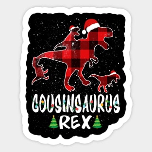 Cousin T Rex Matching Family Christmas Dinosaur Shirt Sticker